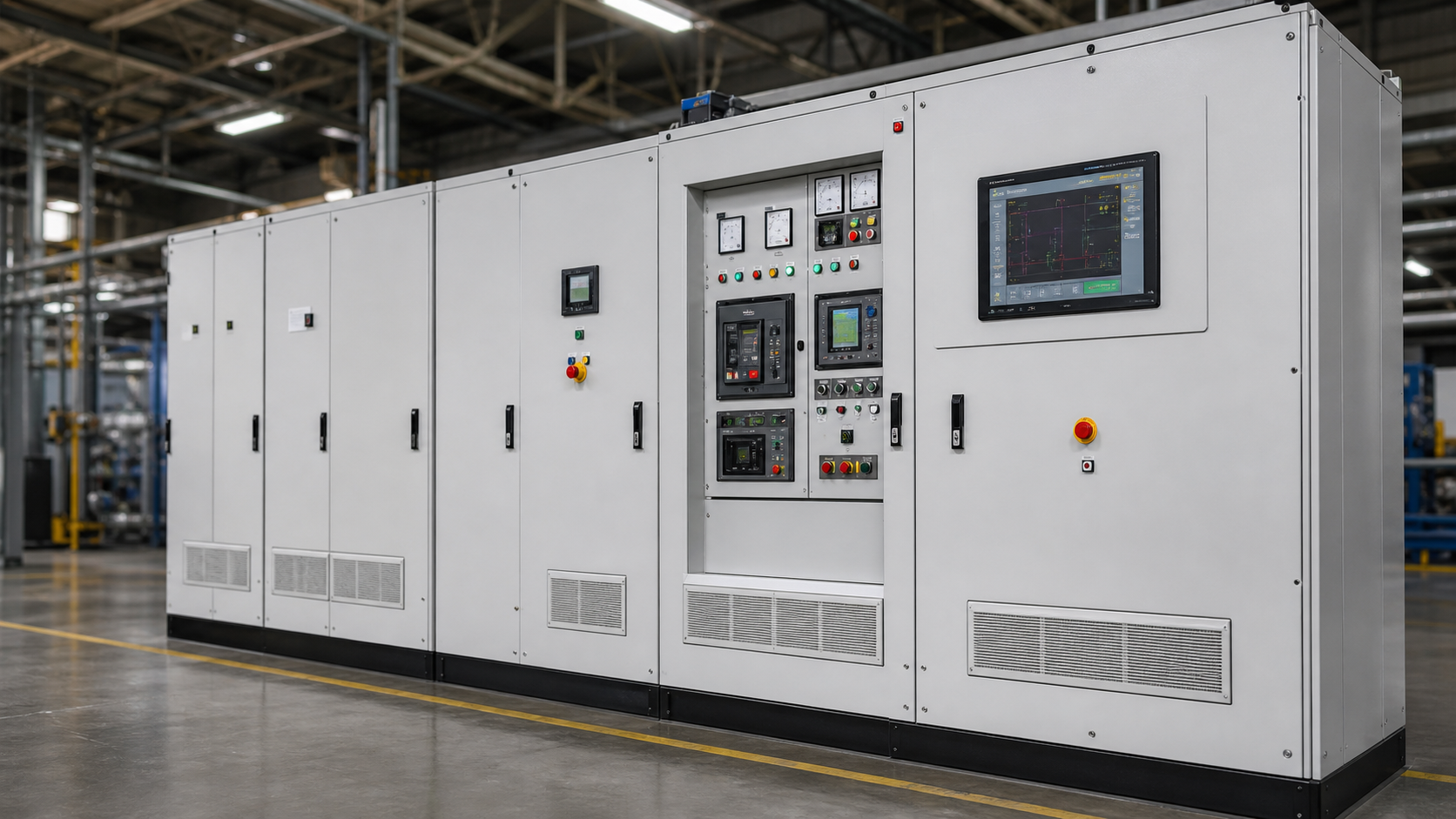Automatic transfer switch cabinet shown in the CAMDA brochure