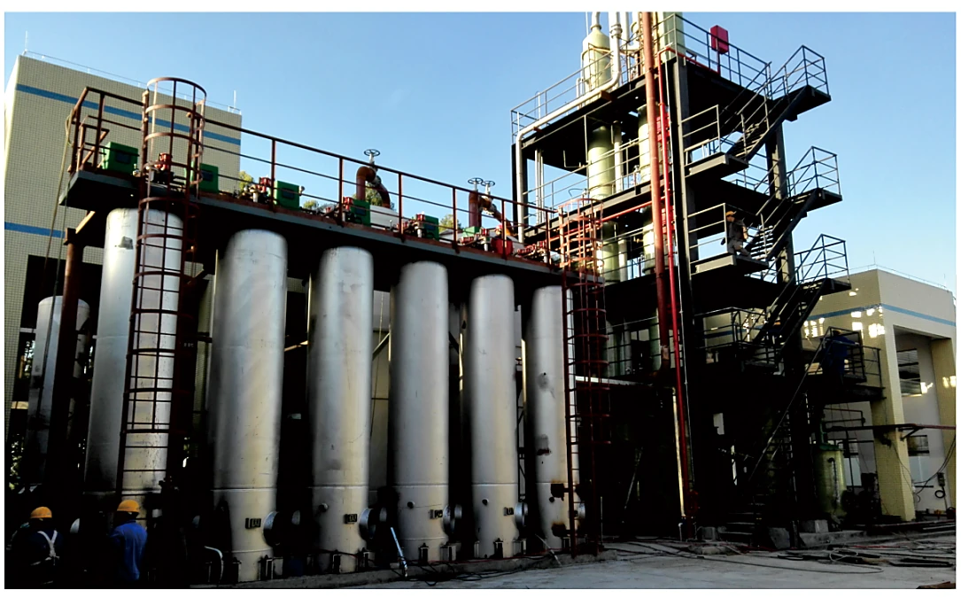 Biogas purification plant shown in the CAMDA brochure