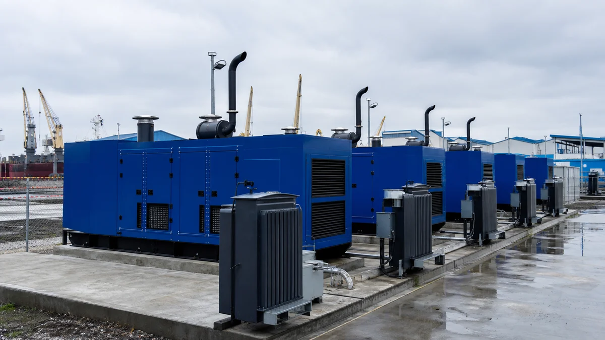 Critical standby power project display scene