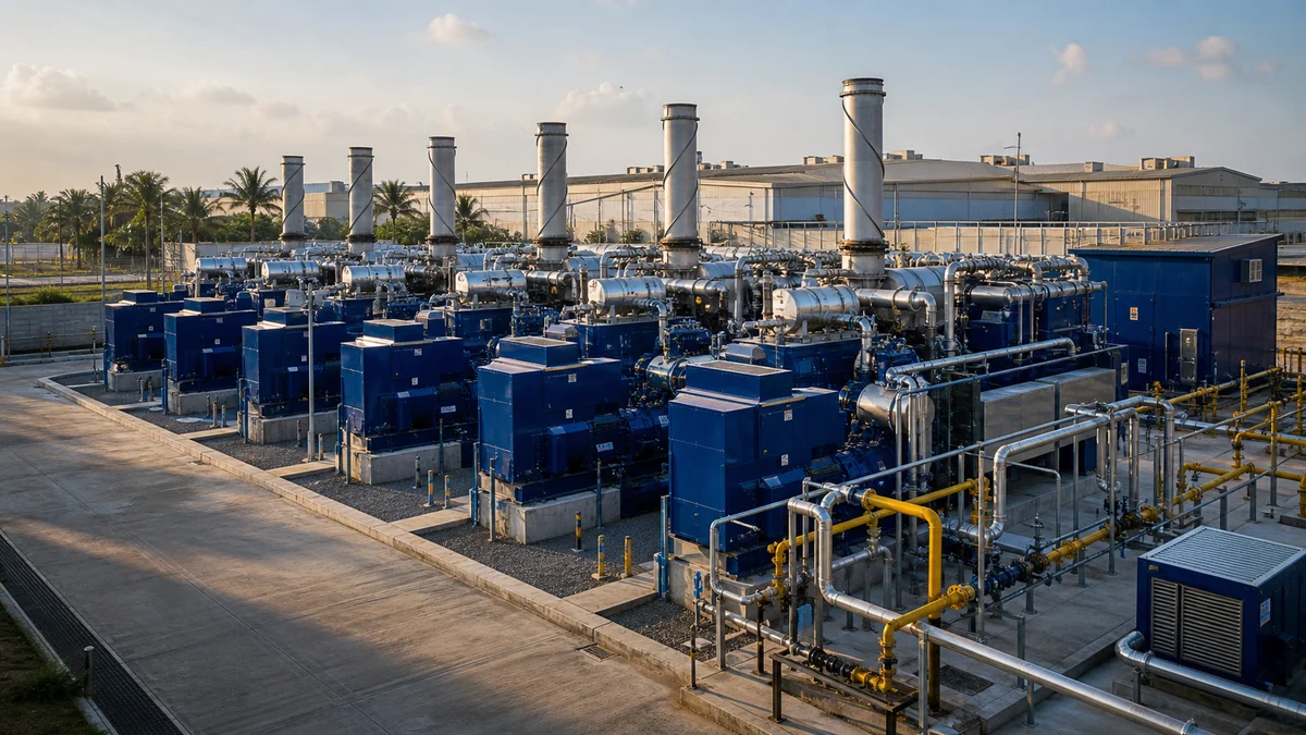 Independent gas power project display scene