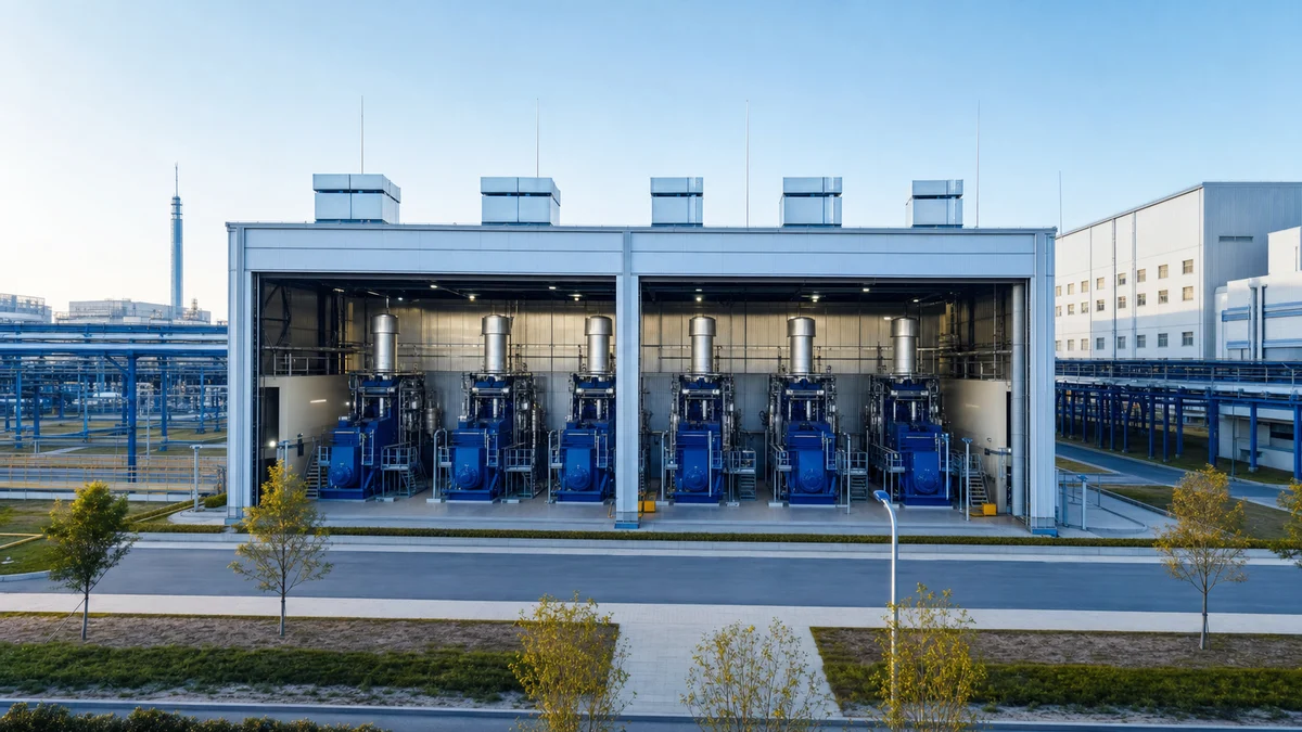 Industrial biogas power project display scene